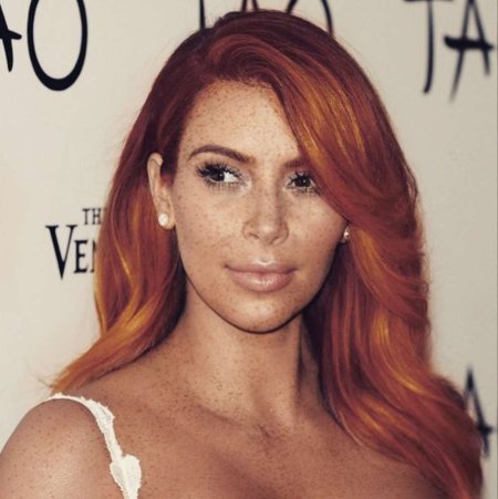 Ким Кардяшан рыжая