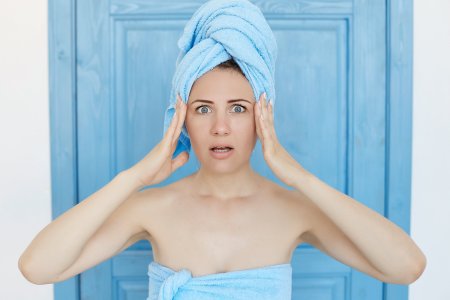 Полотенце на голове