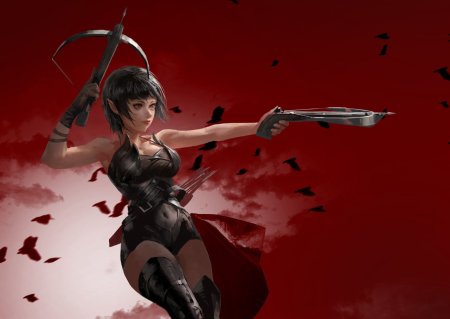 Аниме девушка с арбалетом