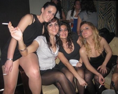 В чулках на корпоративе