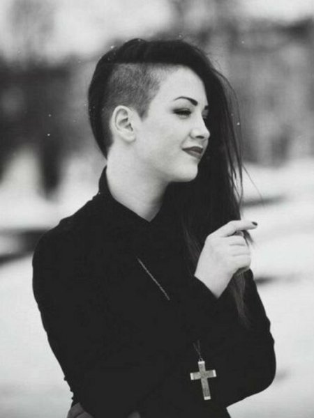 Прически с бритыми висками