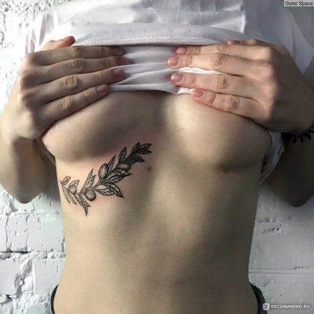 Ветви оливы тату на грудь