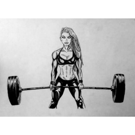 Девушка со штангой