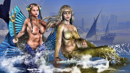 Настоящая голая Русалка