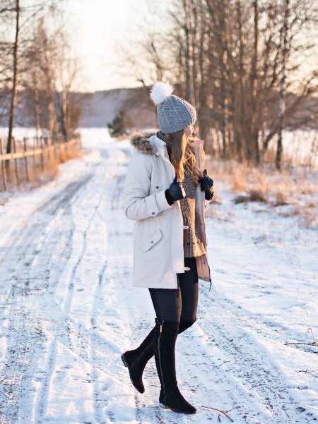 Зимний образ для девушки