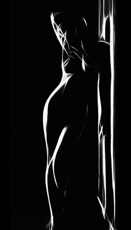 Красивый женский силуэт