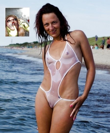 Прозрачный купальник частное