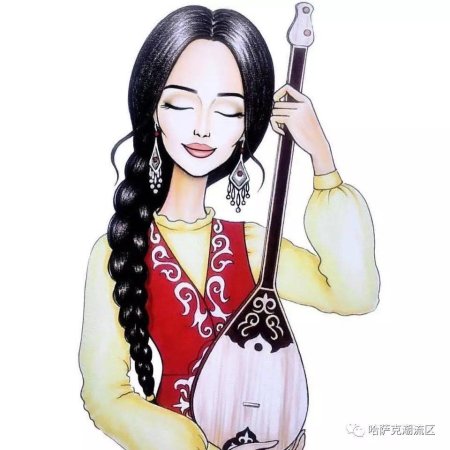 Казахская девушка вектор