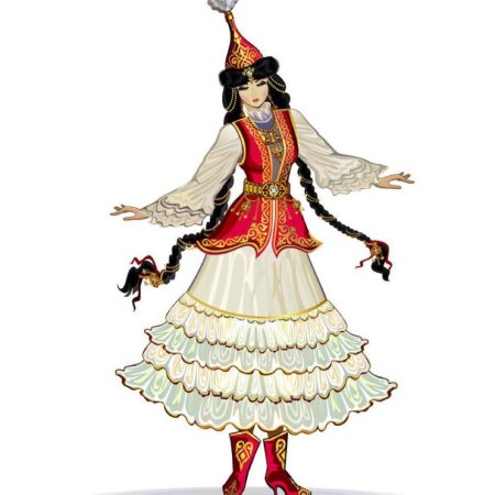 Казахские национальные костюмы женские