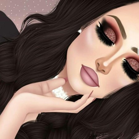 Мультяшная брюнетка