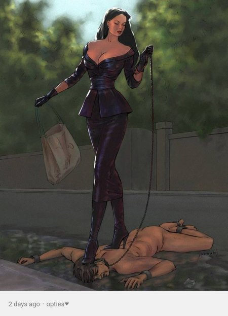 Строгая госпожа и рабыня