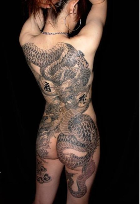 Голые жены якудза Татуировки