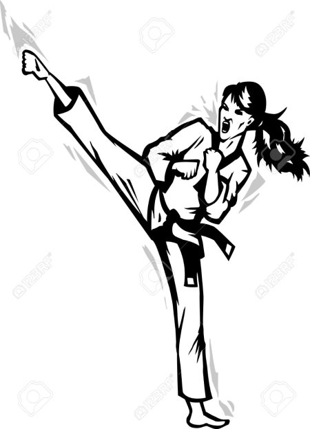 Девушки каратистки рисунки