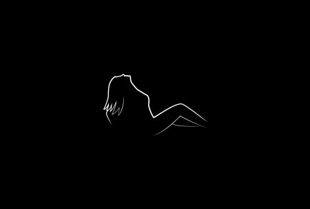 Силуэт голой женщины