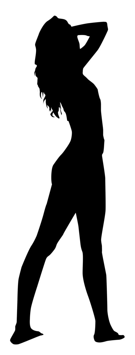 Очертания фигуры девушки