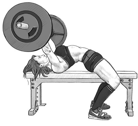 Девушка со штангой