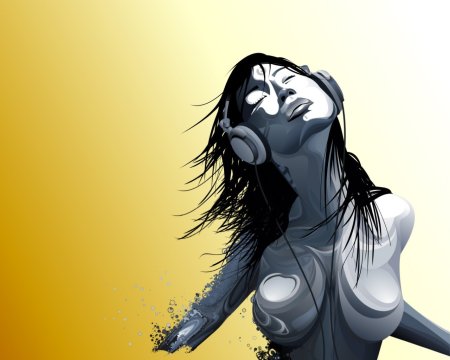 Девушка в наушниках картинки