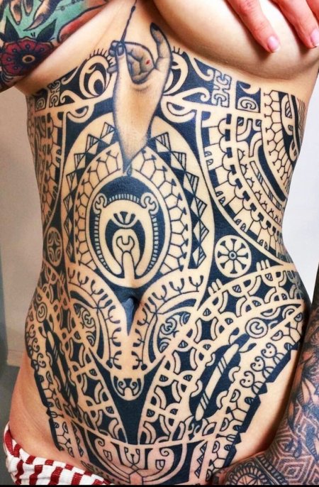 Татуировка Скат Полинезия