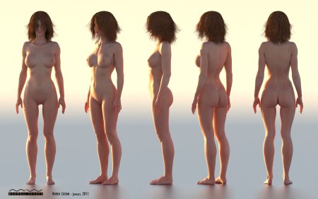 Моделирование голого женского тела