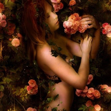 Девушка с цветами