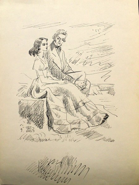 "Первая любовь" Тургенева, иллюстрации Шуев