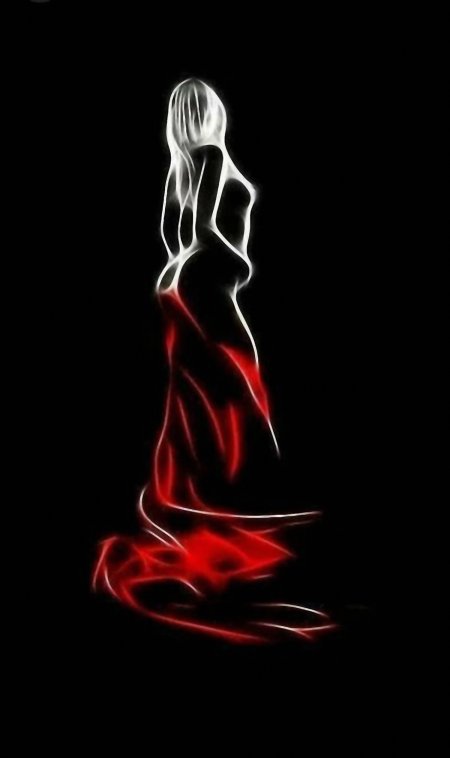 Красивый женский силуэт