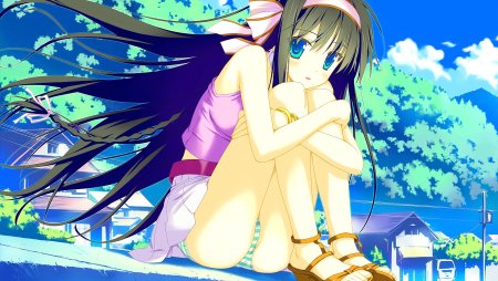 Красивый романтичный хентай аниме обои на рабочий стол