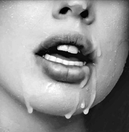 Черно белый красивый камшот