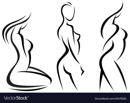 Очертания фигуры девушки