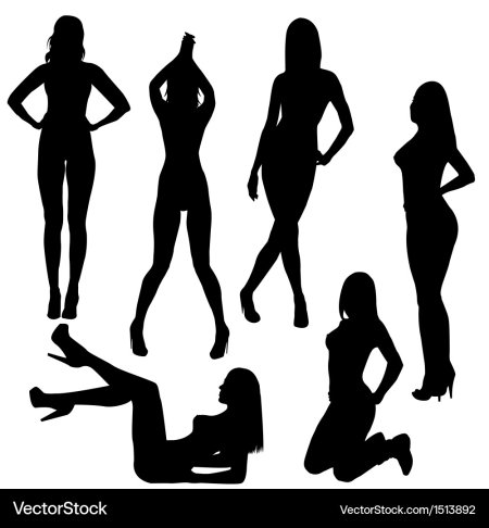 Силуэт женщины в полный рост