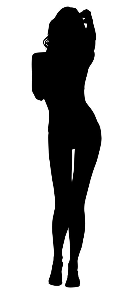Силуэт фигуры девушки