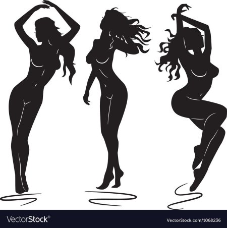 Красивый женский силуэт