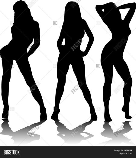 Очертания тела девушки