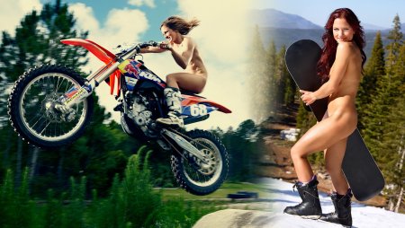 Мотокросс девочки голые
