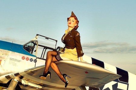 Pin up p-51 Mustang