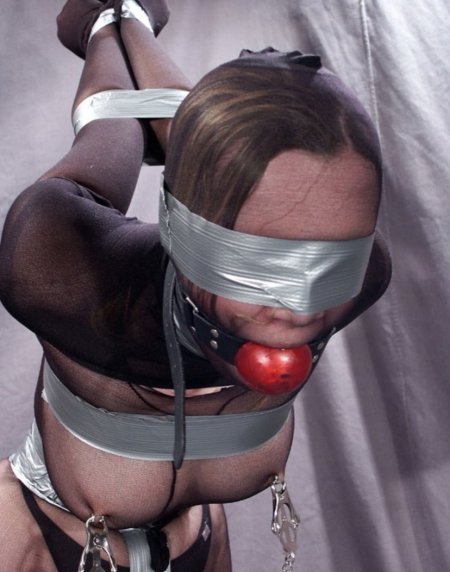 Бондаж девушек бдсм кляп