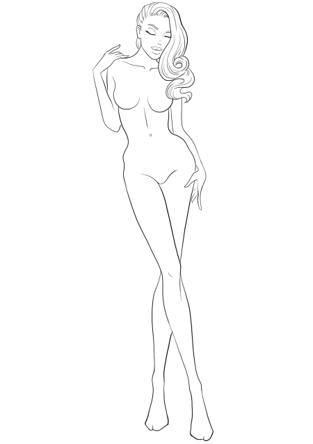 Модельные эскизы фигуры