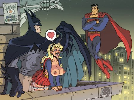 Бэтмен и Супергерл хентай