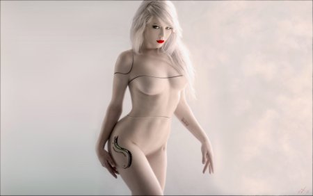 Девочка альбинос голая