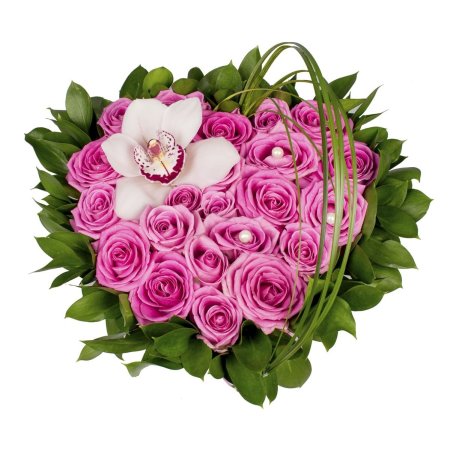 Сердечко из цветов