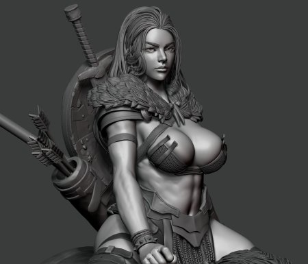 Женщина Викинг с большими сиськами