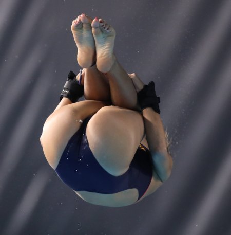 Girl diving