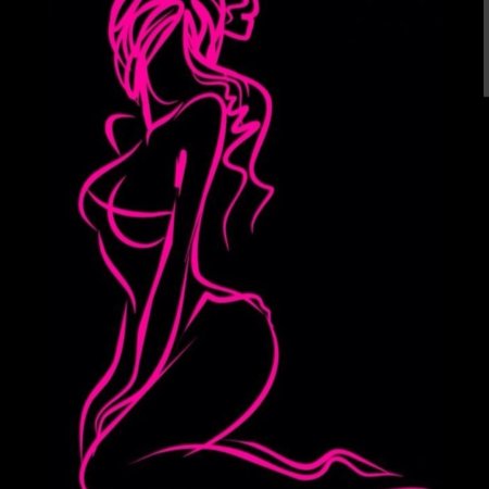 Неоновый силуэт девушки