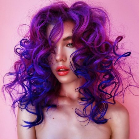 Красивые фиолетовые волосы