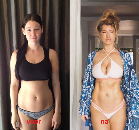 Грудь до и после похудения