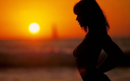 Фотосессия сиськи на закате