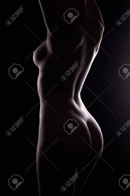 Силуэт голой женщины