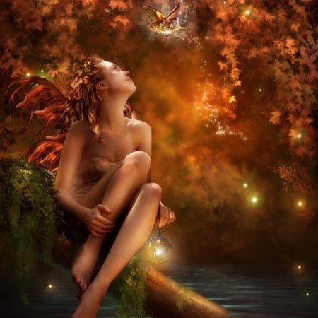 Красивые девушки осенью ню