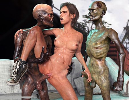 Малышка с зомби трах