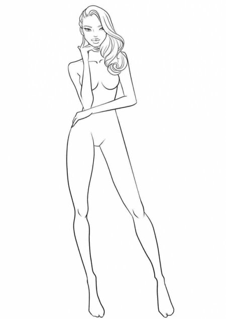 Макет для рисования одежды